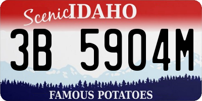 ID license plate 3B5904M