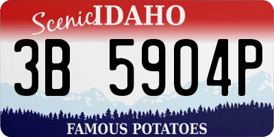 ID license plate 3B5904P