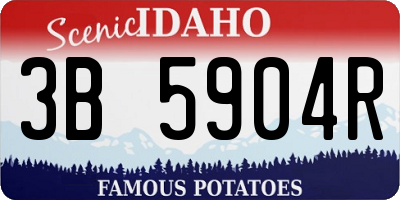 ID license plate 3B5904R