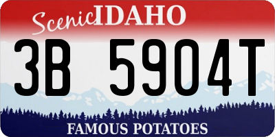 ID license plate 3B5904T