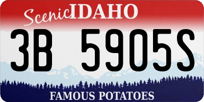 ID license plate 3B5905S