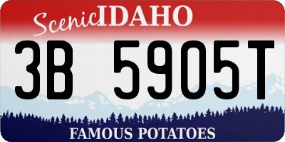 ID license plate 3B5905T