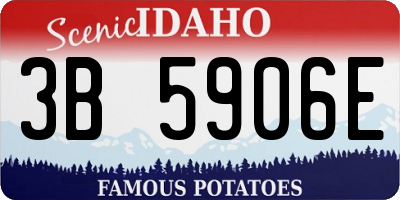 ID license plate 3B5906E