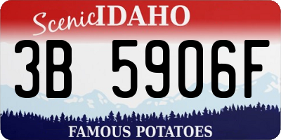 ID license plate 3B5906F