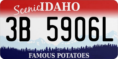 ID license plate 3B5906L