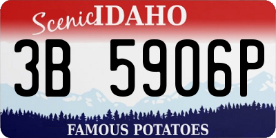 ID license plate 3B5906P