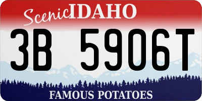 ID license plate 3B5906T