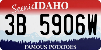 ID license plate 3B5906W