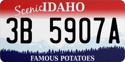 ID license plate 3B5907A