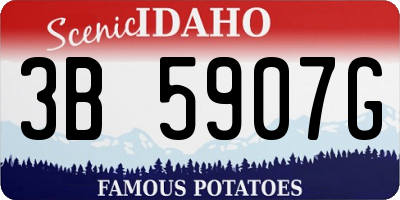 ID license plate 3B5907G