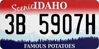 ID license plate 3B5907H