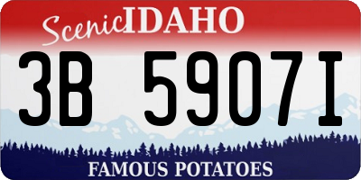 ID license plate 3B5907I