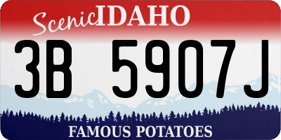 ID license plate 3B5907J