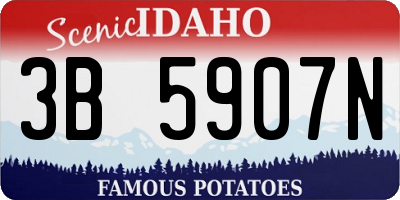 ID license plate 3B5907N