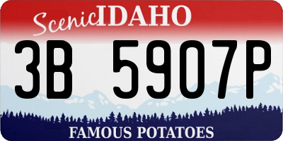 ID license plate 3B5907P