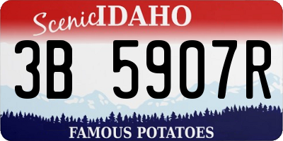 ID license plate 3B5907R