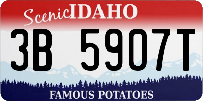 ID license plate 3B5907T