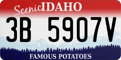 ID license plate 3B5907V