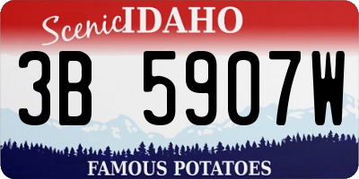 ID license plate 3B5907W