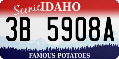 ID license plate 3B5908A