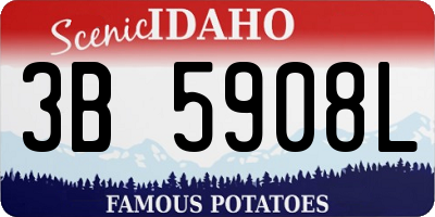 ID license plate 3B5908L