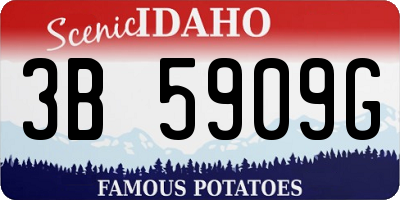 ID license plate 3B5909G