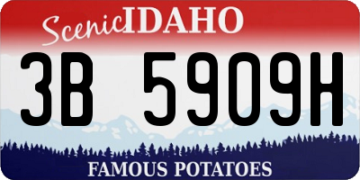 ID license plate 3B5909H