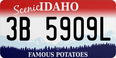 ID license plate 3B5909L