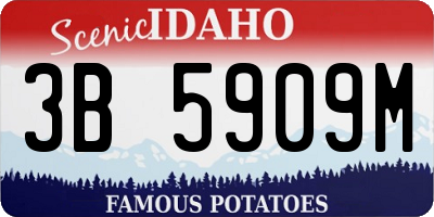 ID license plate 3B5909M