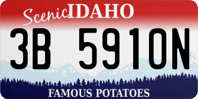 ID license plate 3B5910N