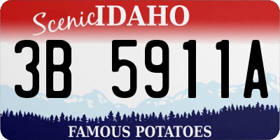 ID license plate 3B5911A