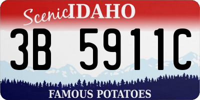 ID license plate 3B5911C