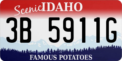 ID license plate 3B5911G