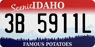 ID license plate 3B5911L