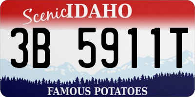 ID license plate 3B5911T