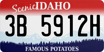 ID license plate 3B5912H