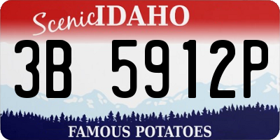 ID license plate 3B5912P