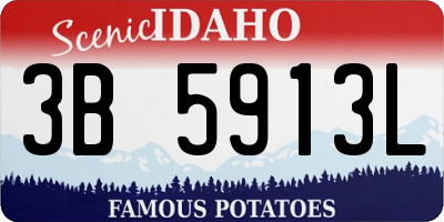 ID license plate 3B5913L