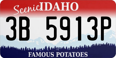ID license plate 3B5913P