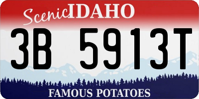 ID license plate 3B5913T
