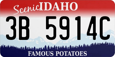ID license plate 3B5914C