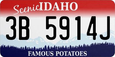 ID license plate 3B5914J