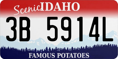 ID license plate 3B5914L