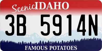 ID license plate 3B5914N