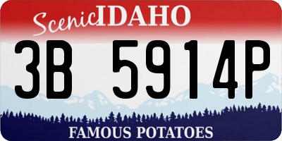 ID license plate 3B5914P