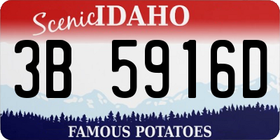 ID license plate 3B5916D