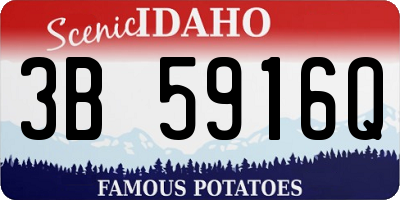 ID license plate 3B5916Q