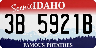 ID license plate 3B5921B