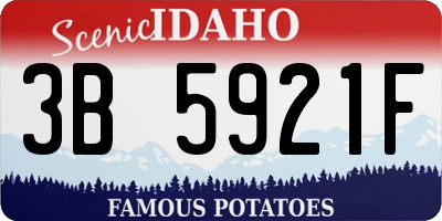 ID license plate 3B5921F
