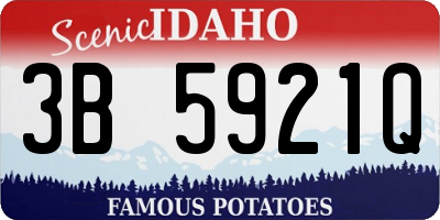 ID license plate 3B5921Q